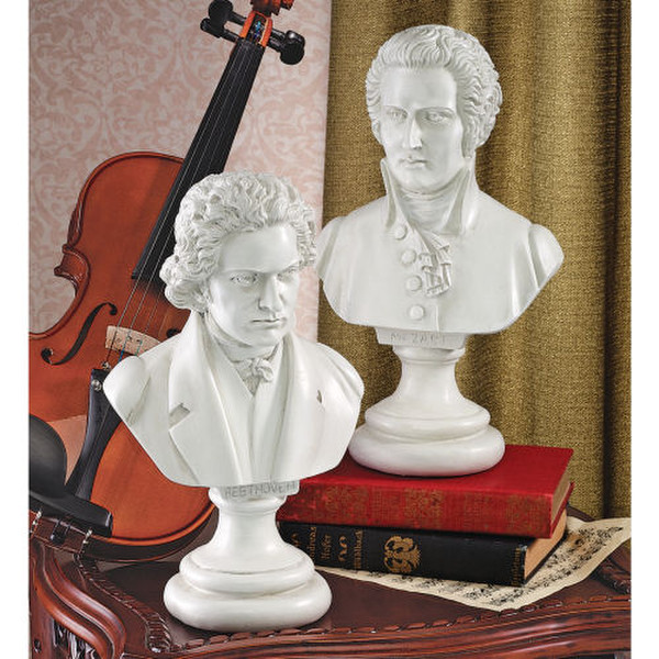 Beethoven & Mozart Bust Pair Statues